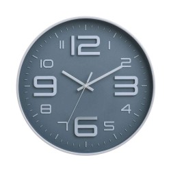 Ρολόι τοίχου πλαστικό λευκό/γκρι 30εκ INART 6-20-284-0006