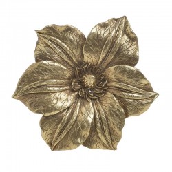 Λουλούδι επιτοίχιο διακοσμητικό resin χρυσό 23χ21εκ INART 3-70-446-0057