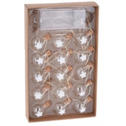 Λαμπάκια "μπουκαλάκι αστέρι" 15 led warm/white 150cm JK Home Decor 627996-3
