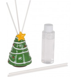 Αρωματικό χώρου με στικ 50ml (Christmas Tree)+κεραμικό βαζάκι Δέντρο JK Home Decoration 572241CT
