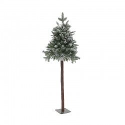 Δέντρο μισό πράσινο -χιονέ σε ξύλινο κορμό/ μετ.βάση 180εκ. 165 tips  INART 2-85-566-0096