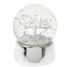 Χιονόμπαλα χριστουγεννιάτικη resin/γυαλί "WARM WISHES" 10x10x13εκ JK Home Decoration 902741b