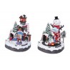 Χριστουγεννιάτικο διακοσμητικό με κίνηση και φως Led "Χιονάνθρωπος" 21x23x29εκ JK Home Decoration 170287a