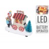 Χριστουγεννιάτικο πλανώδιο μαγαζί με παιχνίδια φωτιζόμενο μπαταρίας 12x5x10εκ JK Home Decoration 170232c