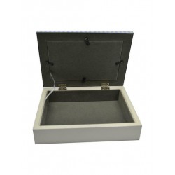 Κουτί ξύλινο παιδικό γαλάζιο με κορνίζα 19x14x4,5cm Ankor BM-AT63-4