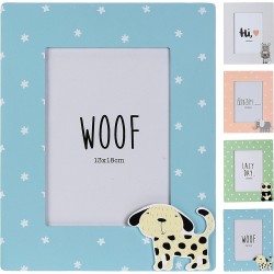 Κορνίζα παιδική γκρι 13χ18 με ζέβρα JK Home Decoration 138218-3
