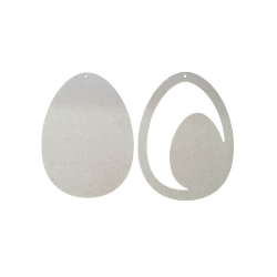 Αβγό διπλό κρεμαστό με αβγό MDF 16Χ21εκ Χτύπα Ξύλο 3-04-1621-260