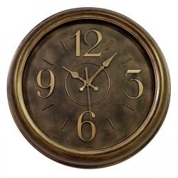 Ρολόι τοίχου χρυσό αντικέ/μπρονζέ 45εκ Ankor 816491