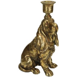 Κηροπήγιο polyresin σκύλος χρυσός αντικέ 14,5x9x24εκ JK Home Decoration 7584