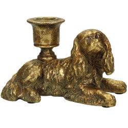 Κηροπήγιο polyresin σκύλος χρυσός αντικέ 14x8x8,5εκ JK Home Decoration 7581