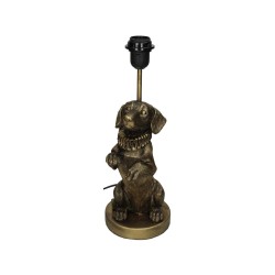 Λαμπατέρ polyresin σκύλος χρυσός αντικέ 14,5x17,5x40,5εκ JK Home Decoration 8548