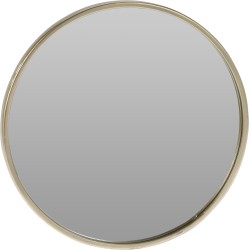 Καθρέφτης στρογγυλός με μεταλλικό χρυσό πλαίσιο 25εκ JK Home Decoration 473057