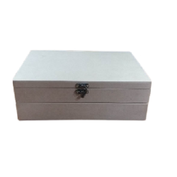 Κουτί ξύλινο MDF με συρτάρι και κούμπωμα για decoupage 29x21x10εκ KOUT102