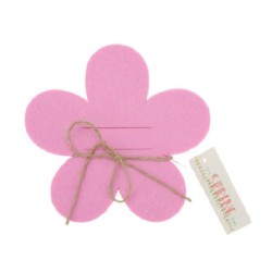Λουλούδι τσόχινο σετ/4 ροζ θήκη για μαχαιροπήρουνα 16Χ16 εκ JK Home Decoration 520379f