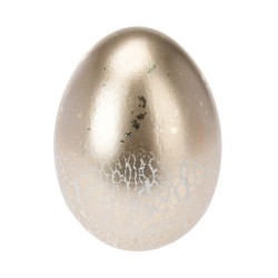 Αυγό κεραμικό σαμπανί κρακελέ 7x9εκ JK Home Decoration 173506c