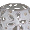 Βάζο κεραμικό μπάλα εκρού διάτρητα λουλούδια 15x15x12εκ Inart 3-70-078-0033