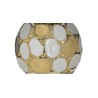 Κηροπήγιο ρεσώ κεραμικό μπάλα χρυσό/λευκό 10x9εκ Inart 3-70-473-0041