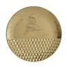 Πιατέλα στρογγυλή κεραμική χρυσή 28εκ Inart 3-70-498-0043