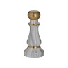 Πιόνι σκακιού κεραμικό χρυσό/λευκό 9X9X17 INART 3-70-902-0156