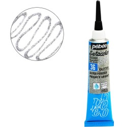 Περίγραμμα setacolor 3D PEBEO 20ml silver glitter 557036