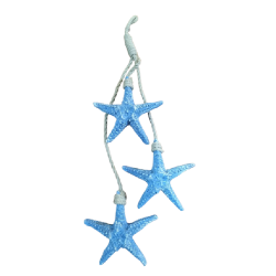 Κρεμαστό διακοσμητικό με 3 αστερίες μπλε 15x50εκ JK Home Decoration 49617