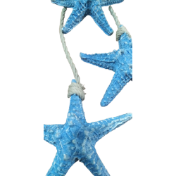 Κρεμαστό διακοσμητικό με 3 αστερίες μπλε 15x50εκ JK Home Decoration 49617