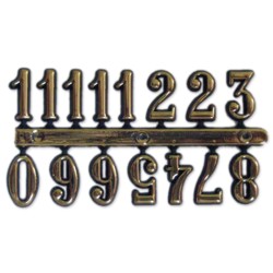 Αριθμοί αυτοκόλλητοι πλαστικοί χρυσοί για ρολόι 1,5εκ ZECG2
