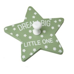Κρεμάστρα παιδική μονή αστέρι πράσινο MDF 12,5x12,5 εκ JK Home Decoration 112966-3