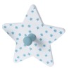Κρεμάστρα παιδική μονή αστέρι λευκό/γαλάζιο MDF 12,5x12,5 εκ JK Home Decoration 112966-6