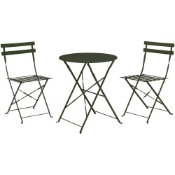 JK Home Décor - Bistro Τραπέζι 60x60x71cm και 2 καρέκλες 41x45x81cm S/3 162074