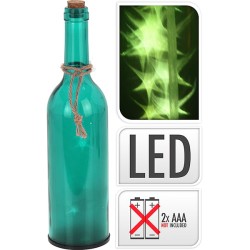JK Home Décor - Μπουκάλι LED Πρασινο 8x29cm 334319