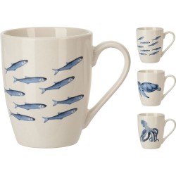 JK Home Décor - Κούπα Πορσελάνης Καλοκαιρινά ζώα 4Σxδ 350ml 11x10cm 132879 (1 τμχ)
