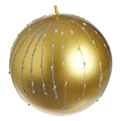 JK Home Décor - Κερί Μπάλα Χρυσό 10cm 31764