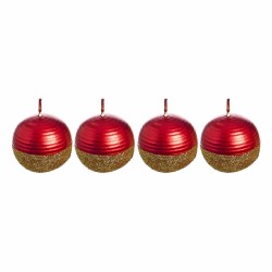 JK Home Décor - Κερί S/4 Μπάλα Κόκκινο 27380