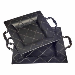 JK Home Décor - Δίσκος Μεταλλικός S/2 40581