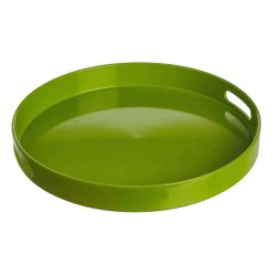JK Home Décor - Δίσκος Πλαστικός στρογγυλός Πρασινος 34cm 38135
