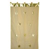 JK Home Décor - Κουρτινα yφασμάτινη Χρυσή με Αστερια 100X210cm 19425