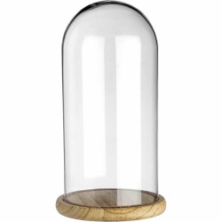 JK Home Décor - Γυάλα Σε Ξύλινη Βαση 12x25cm 56014