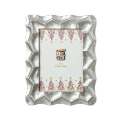 JK Home Décor - Κορνίζα Ρεζιν 10x15cm Ασημί Σχέδια 54756