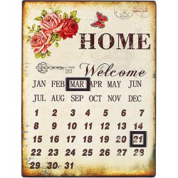 JK Home Décor - Κάδρο Μεταλλικό με Ημερολόγιο 25x32cm 49466