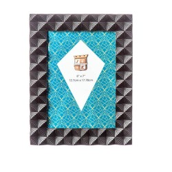 JK Home Décor - Κορνίζα Ρεζιν 10X15cm Μαύρα Σχέδια 54772
