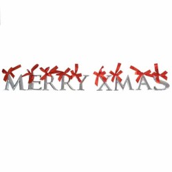 JK Home Décor - Merry Christmas Γραμματα Ασημί 53574
