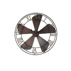 JK Home Décor - Ρολόι Τοιxου Ανεμιστήρας Μεταλλικός 66cm 54638