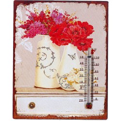 JK Home Décor - Κάδρο Μεταλλικό με Θερmομετρο 20x25cm 49468