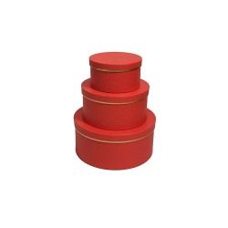 JK Home Décor - Κουτί Χάρτινο Κόκκινο 25x11cm-20x10cm-15x8cm 56762