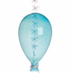 JK Home Décor - Μπαλόνι Γυάλινο Διακοσμητικό Mπλε 11x19cm 50746
