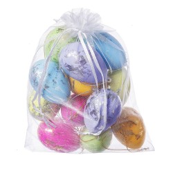 JK Home Décor - Κρεμαστά Αυγά χρωματιστά πλαστικά 6εκ S/12 56753