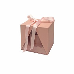 JK Home Décor - Κουτί Χάρτινο Ροζ 18x18x18cm 56756