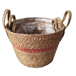 JK Home Décor - Καλάθι Ψάθινο S/3 35x25cm-31x21cm-26x18cm 56764