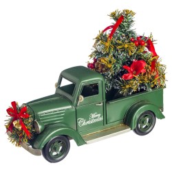 JK Home Décor - Αμάξι Μεταλλικό Χριστουγέννων 36x16x30cm 55599